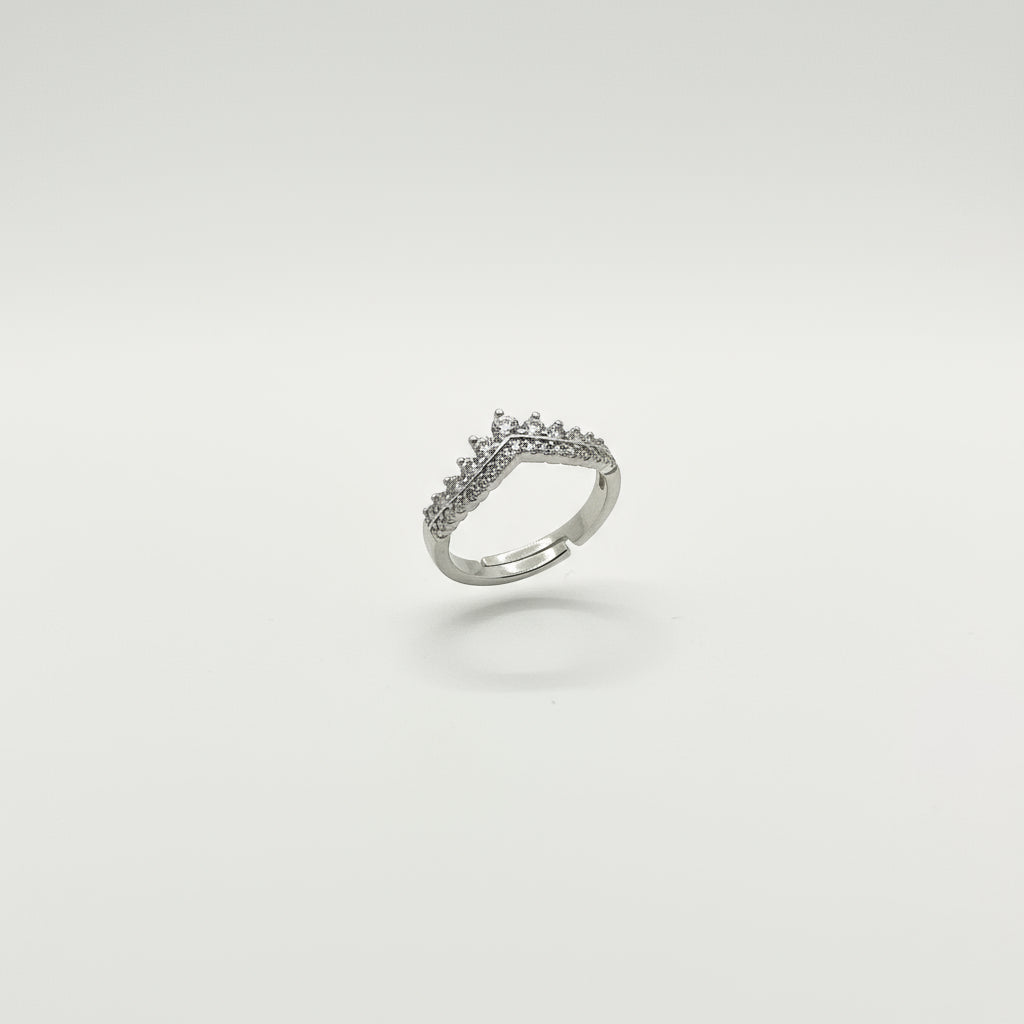 Zirkon taşlı taç form silver yüzük – SAVAYA Celestial Crown Ring