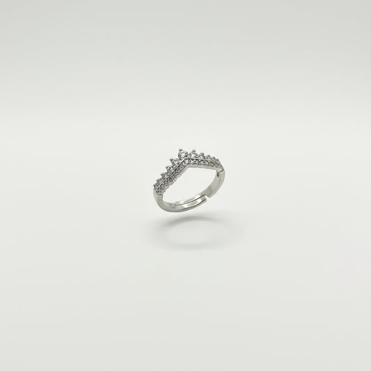 Zirkon taşlı taç form silver yüzük – SAVAYA Celestial Crown Ring